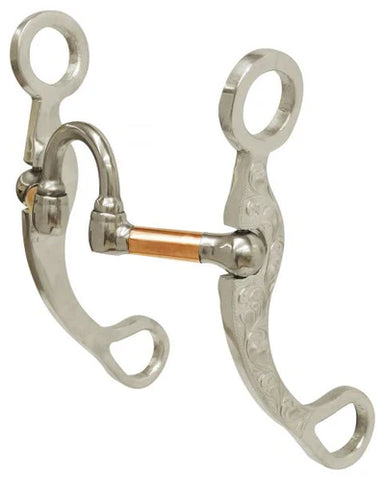Showman® Medium swivel port mouth bit with copper rollers